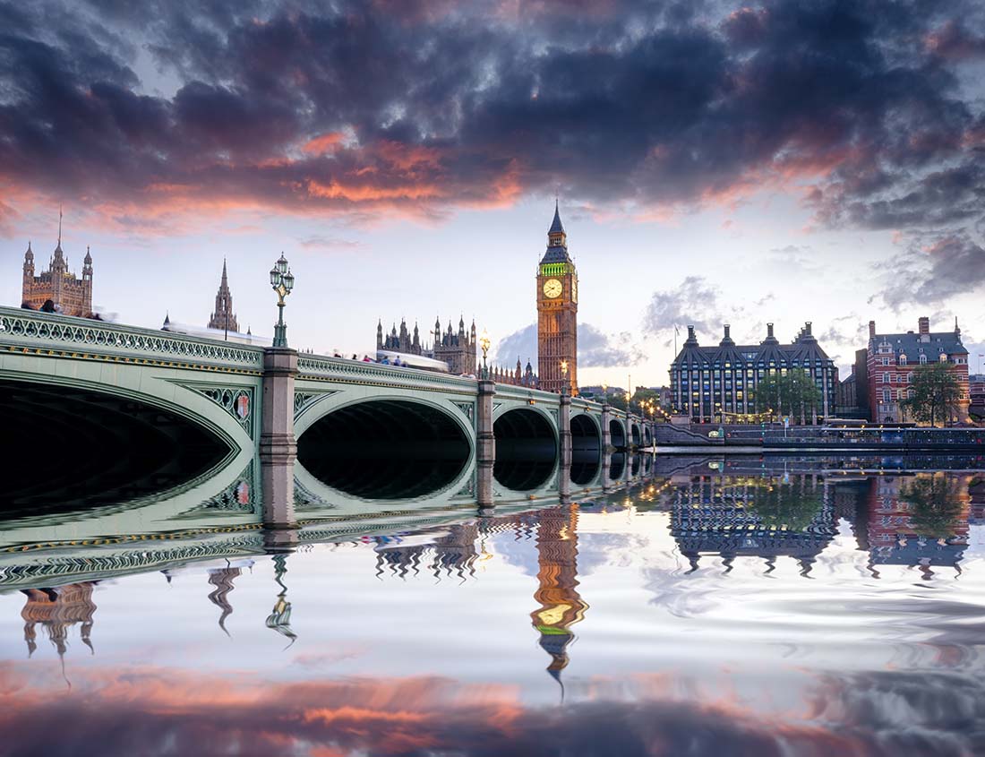 Westminster Bridge en Big Ben in Londen